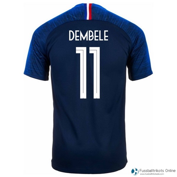 Frankreich Trikot Heim Dembele 2018 Blau Fussballtrikots Günstig